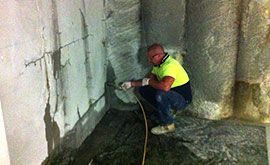 Concrete Crack injection walls
